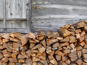 Firewood at the ski lodge