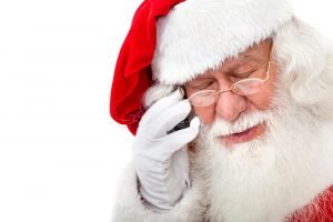 Santa Talking On The Phone